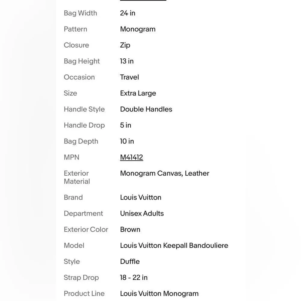 Louis Vuitton Monogram Brown Tan Duffel Bag